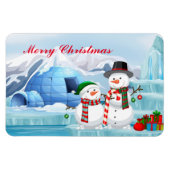 Holiday Magnet-Snowmen Magnet (Horizontal)