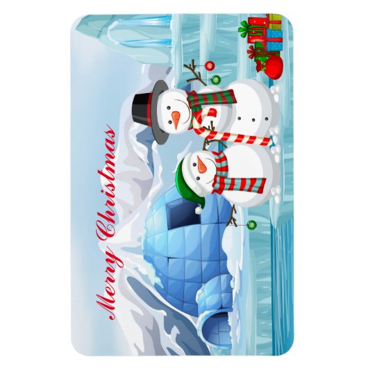 Holiday Magnet-Snowmen Magnet (Vertikal)