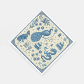 Holiday Mahjong Toile Napkins Serviette (Ecke)