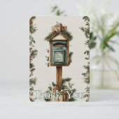 Holiday Mailbox Postbeförderer Danke Karte (Stehend Vorderseite)