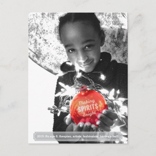 Holiday Making Spirituosen Helles Foto Postkarte (Vorderseite)