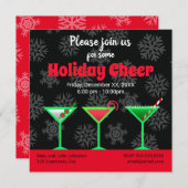 Holiday Martini Cocktail Party Einladung (Vorne/Hinten)