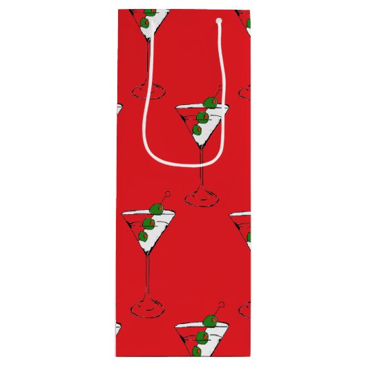 Holiday martini wine bag geschenktüte für weinflaschen (Vorderseite)