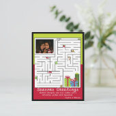 Holiday Maze Grußkarte Feiertagspostkarte (Stehend Vorderseite)