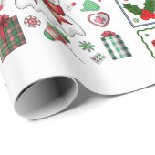 Holiday Medical with Stethoscope Christmas Nurse Geschenkpapier (Rolleneckpunkt)