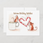 Holiday Mice Feiertagspostkarte (Vorne/Hinten)