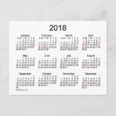 Holiday Mini Calendar von Janz Postkarte (Vorderseite)