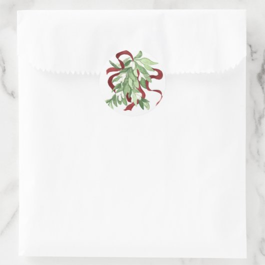 Holiday Mistletoe Umschlag Aufkleber (Tasche)