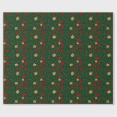Holiday Mistletoe Wrapping Paper Geschenkpapier (Flach)