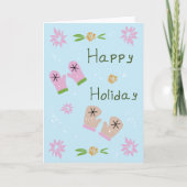 Holiday Mittens Karte (Vorderseite)