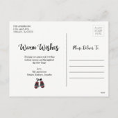 Holiday Mittens Warm wünscht Foto Postkarte (Rückseite)