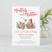 Holiday Mocktail Party Festive Drinks  Einladung (Stehend Vorderseite)