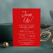Holiday Modern Chic Corporate Weihnachten Party Einladung