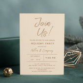 Holiday Modern Chic Corporate Weihnachten Party Einladung