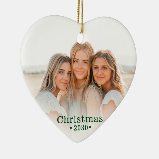 Holiday Modern Family Foto Keramik Ornament (Rechts)