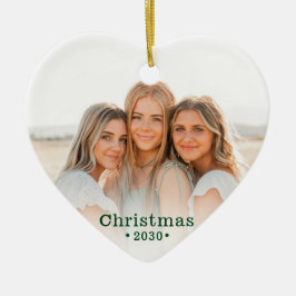 Holiday Modern Family Foto Keramik Ornament