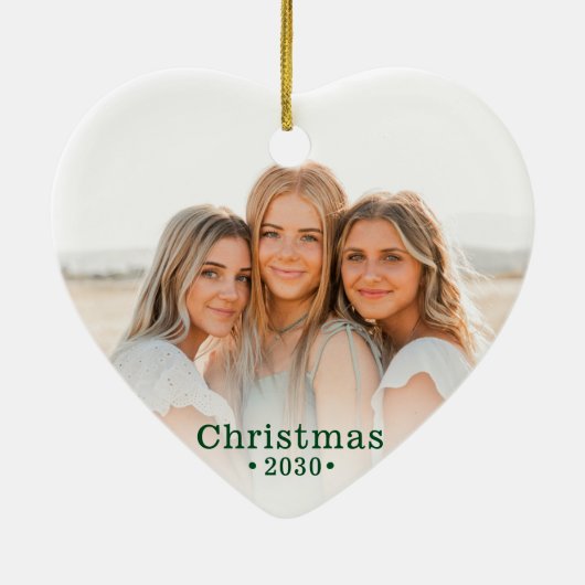 Holiday Modern Family Foto Keramik Ornament (Hinten)