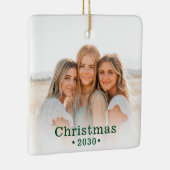 Holiday Modern Family Foto Keramik Ornament (Rechts)