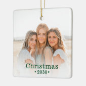 Holiday Modern Family Foto Keramik Ornament (Links)