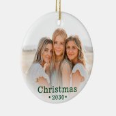 Holiday Modern Family Foto Keramik Ornament (Rechts)