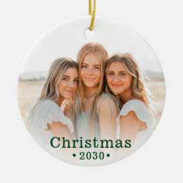 Holiday Modern Family Foto Keramik Ornament