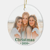 Holiday Modern Family Foto Keramik Ornament (Links)