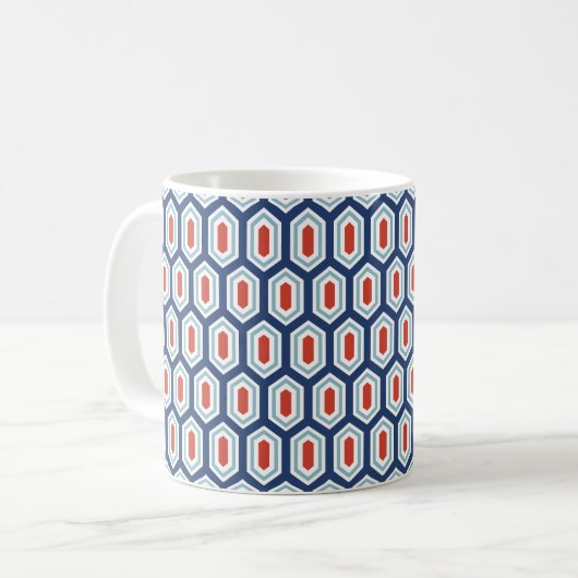 Holiday Modern Geometric Pattern Kaffeemaschine Ta Kaffeetasse (Vorderseite Links)