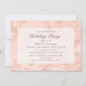 Holiday Modern Pink Chic Corporate Weihnachten Par Einladung (Vorderseite)