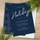Holiday Modern Simple Navy Blue Calligraphy Script Einladung