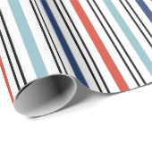 Holiday Modern Strip Wrapping Paper Geschenkpapier (Rolleneckpunkt)