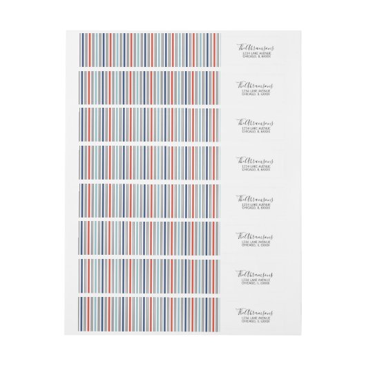 Holiday Modern Stripes Label (Bogen)