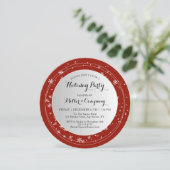 Holiday Modern Winter Corporate Weihnachten Party Einladung (Stehend Vorderseite)