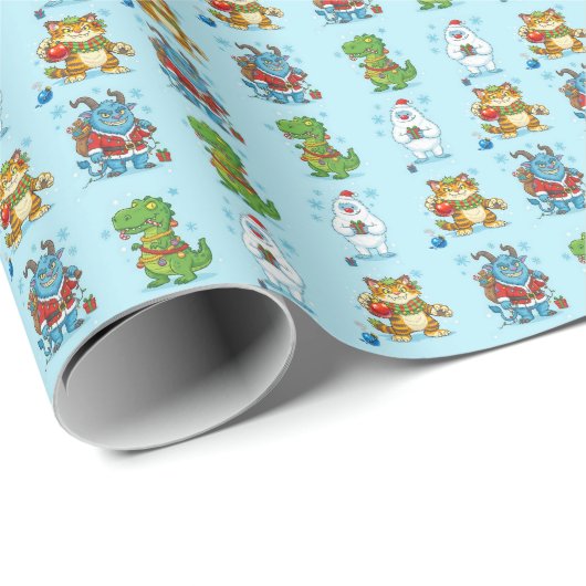 Holiday Monsters Geschenkpapier (Rolleneckpunkt)