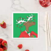 Holiday Moose Cocktail Napkin Serviette (Beispiel)