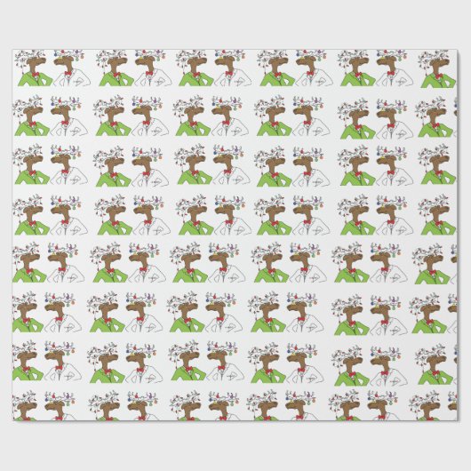 Holiday Moose Geschenkpapier (Flach)