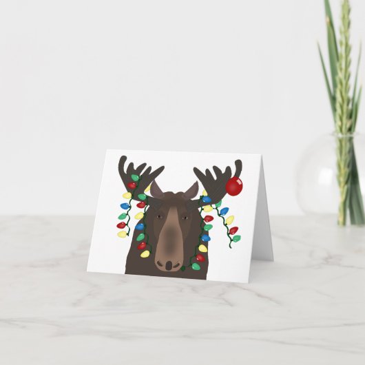 Holiday Moose Grußkarte Dankeskarte (Vorderseite)