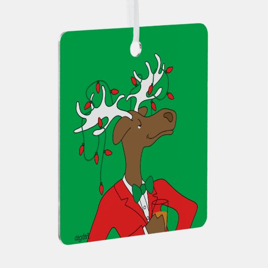 Holiday Moose Ornament (Vorderseite Rechts)