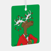 Holiday Moose Ornament Aus Metall (Vorderseite Rechts)