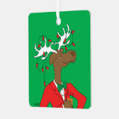 Holiday Moose Ornament Aus Metall (Vorderseite links)