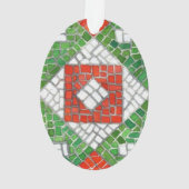 HOLIDAY MOSAIC Acrylic Oval Ornament (Rückseite)