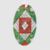 HOLIDAY MOSAIC Acrylic Oval Ornament (Vorderseite)