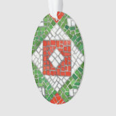HOLIDAY MOSAIC Acrylic Oval Ornament (Vorderseite)