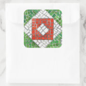 HOLIDAY MOSAIC Large Square Stickers (Tasche)