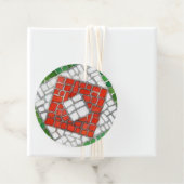 HOLIDAY MOSAIC Round Geschenketiketten Geschenkanhänger (Beispiel)