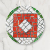 HOLIDAY MOSAIC Round Geschenketiketten Geschenkanhänger (Vorderseite)