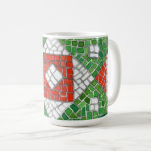 HOLIDAY MOSAIC Tall White Tasse