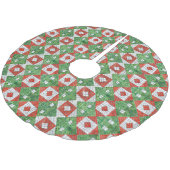 HOLIDAY MOSAIC Tree Skirt Polyester Weihnachtsbaumdecke (Schrägansicht)
