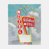 Holiday Motel Sign Fleecedecke (Vorderseite)
