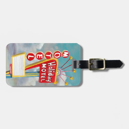 Holiday Motel Sign Gepäckanhänger (Vorderseite horizontal)