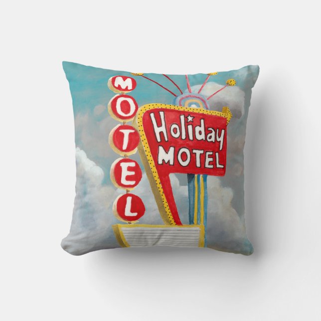 Holiday Motel Sign Kissen (Vorderseite)
